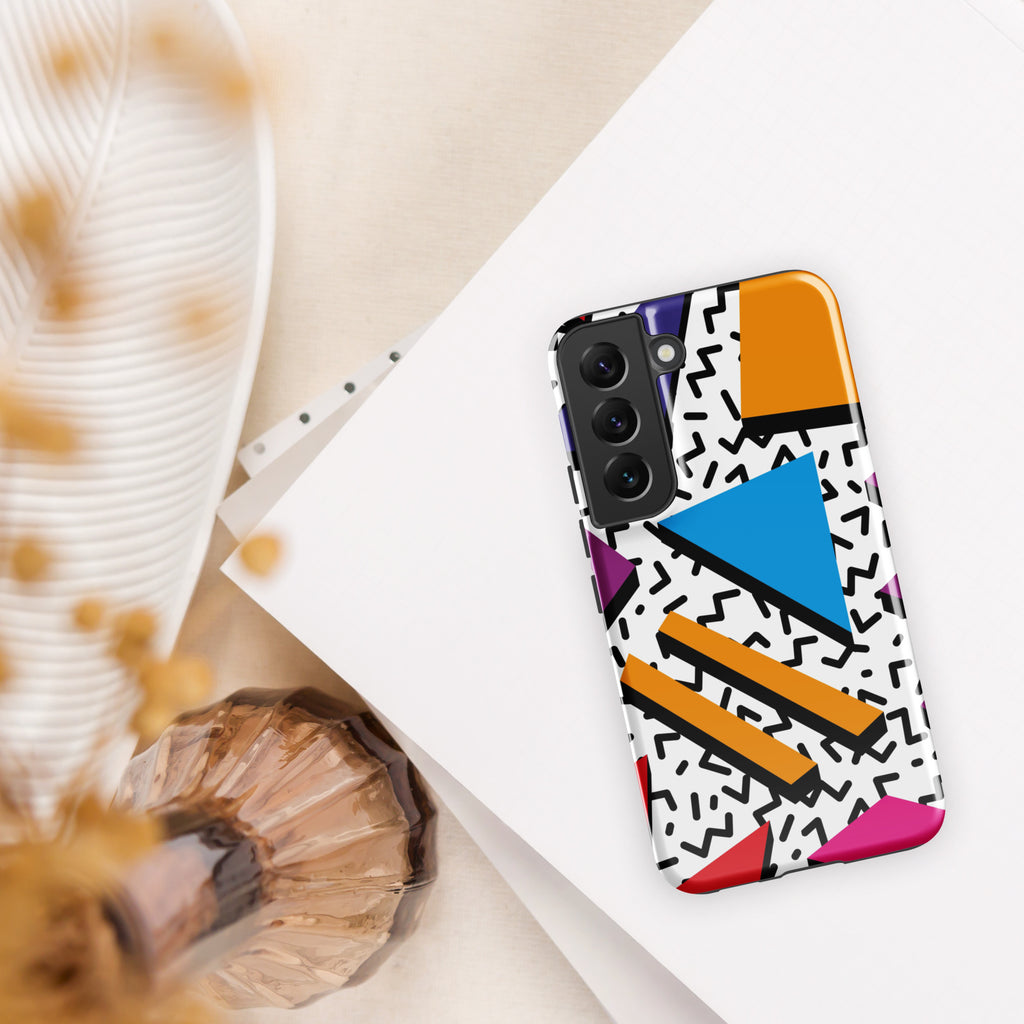 Graphic 80's Tough case for Samsung® Glossy Samsung Galaxy S22 Samsung Tough Phone Case Globally Fulfilled Retro