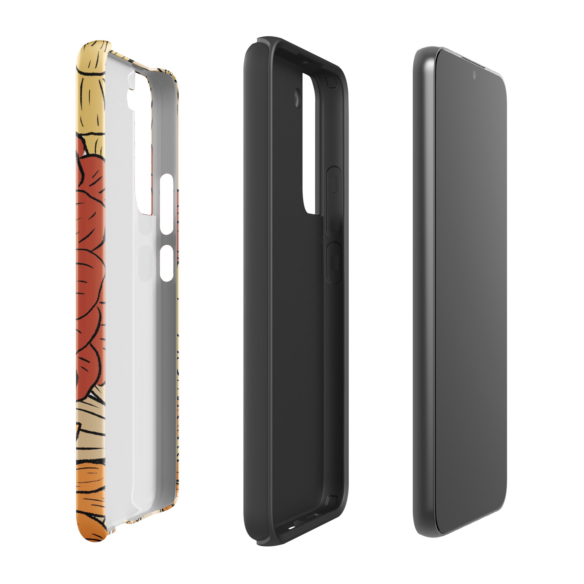 Vintage Orange Floral Tough case for Samsung® Glossy Samsung Galaxy S22 Plus Samsung Tough Phone Case Globally Fulfilled Plants Retro