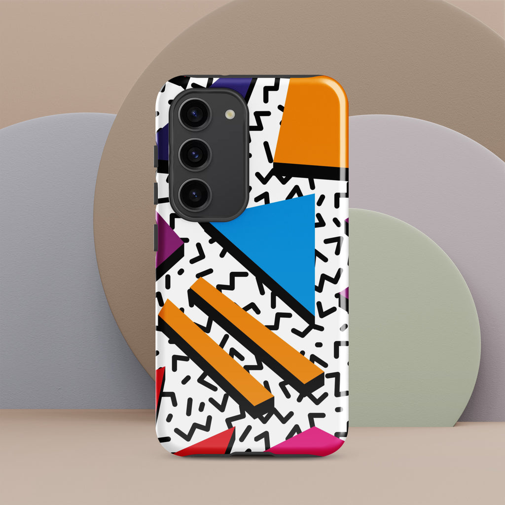 Graphic 80's Tough case for Samsung® Glossy Samsung Galaxy S23 Samsung Tough Phone Case Globally Fulfilled Retro