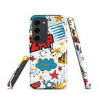 Comic Book Zap Tough case for Samsung® Glossy Samsung Galaxy S23 Samsung Tough Phone Case comic Globally Fulfilled