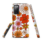 Retro Flowers Tough case for Samsung® Matte Samsung Galaxy S20 FE Samsung Tough Phone Case Globally Fulfilled Plants Retro