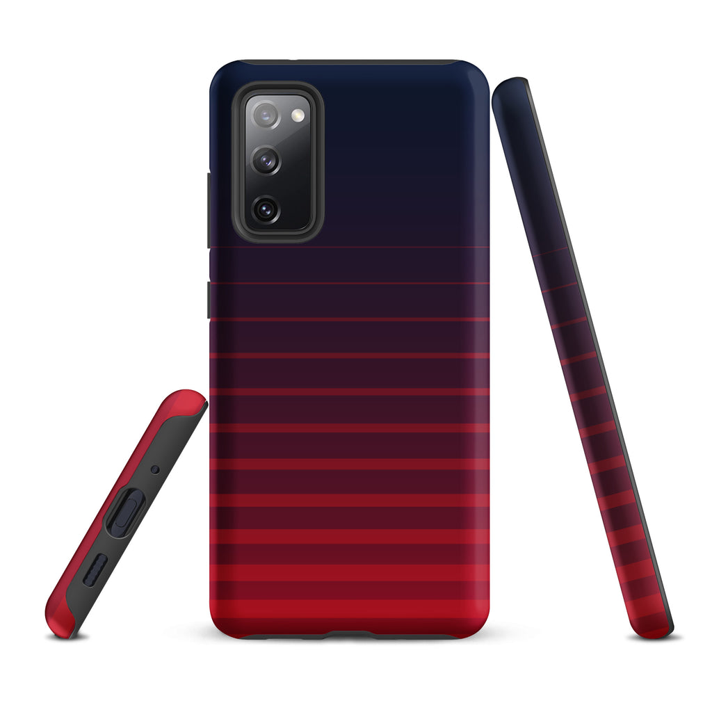Red And Navy Stripe Tough case for Samsung® Matte Samsung Galaxy S20 FE Samsung Tough Phone Case Globally Fulfilled
