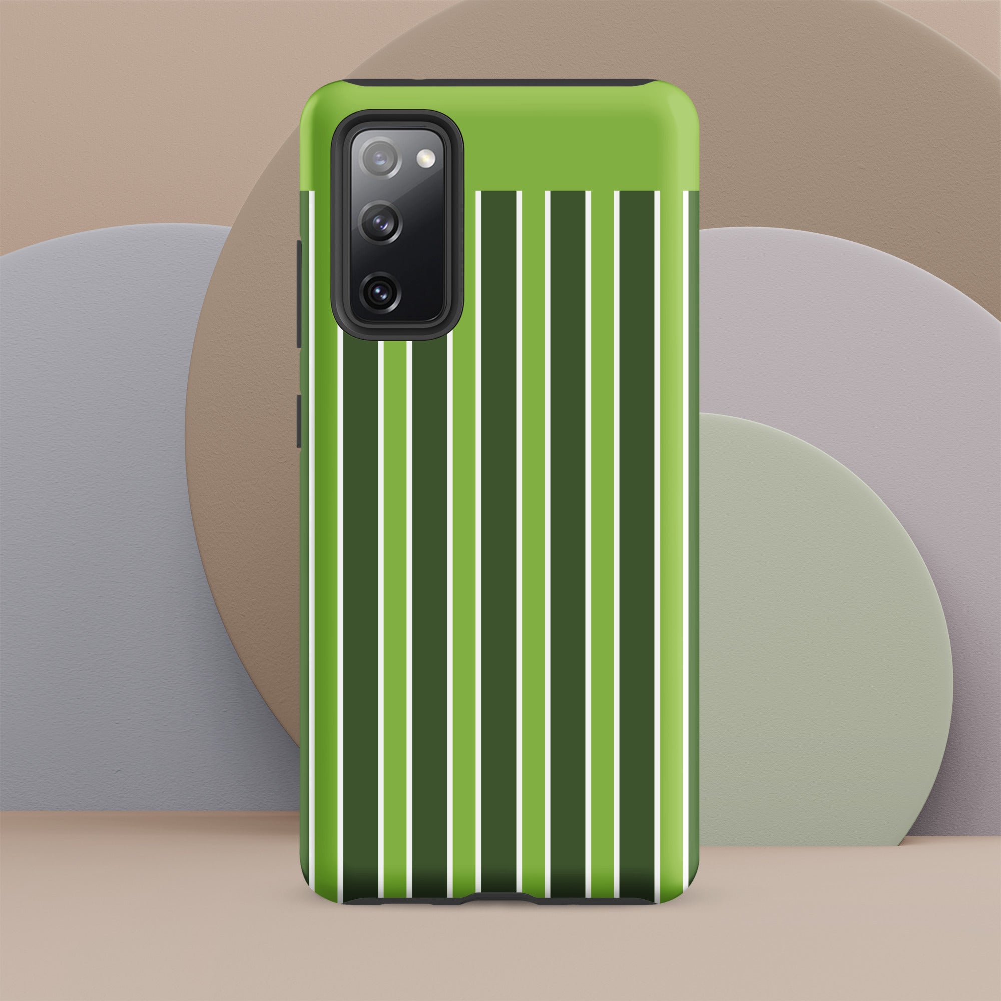 Green Stripe Tough case for Samsung® Matte Samsung Galaxy S20 FE Samsung Tough Phone Case Globally Fulfilled