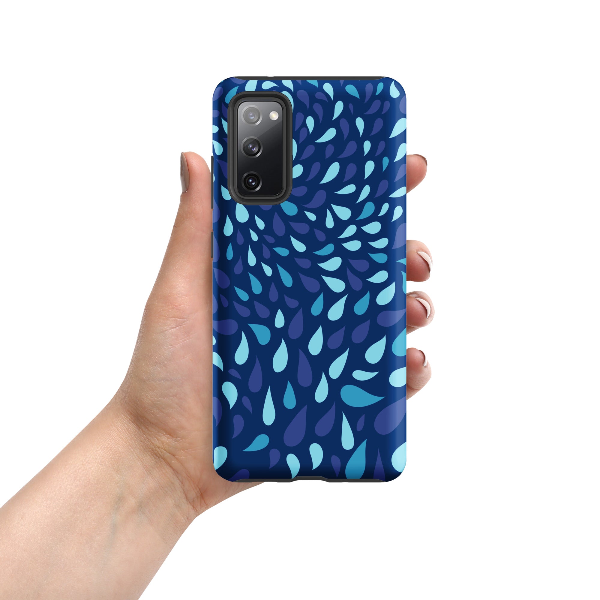 Blue Raindrops - Tough case for Samsung® Matte Samsung Galaxy S20 FE Samsung Tough Phone Case Globally Fulfilled