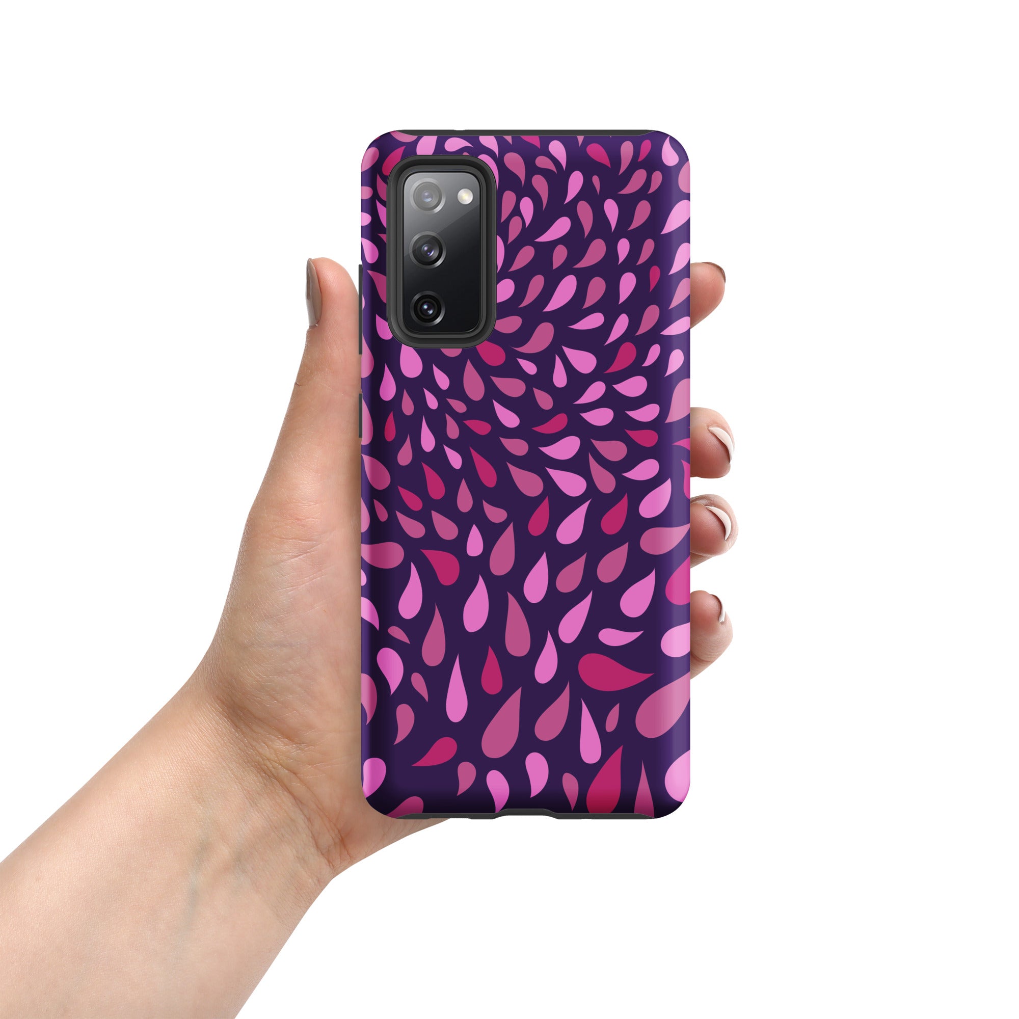 Purple Raindrops - Tough case for Samsung® Matte Samsung Galaxy S20 FE Samsung Tough Phone Case Globally Fulfilled