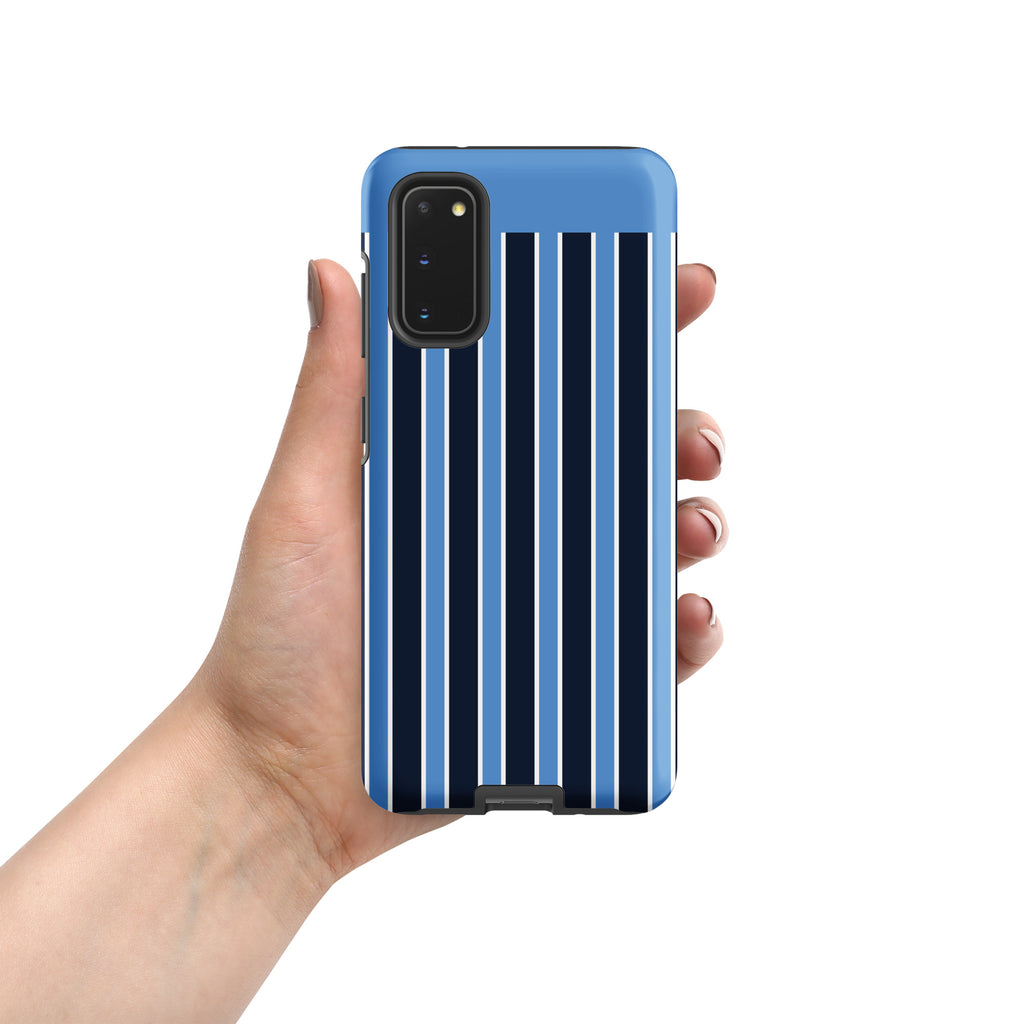 Blue Stripe Tough case for Samsung® Matte Samsung Galaxy S20 Samsung Tough Phone Case Globally Fulfilled