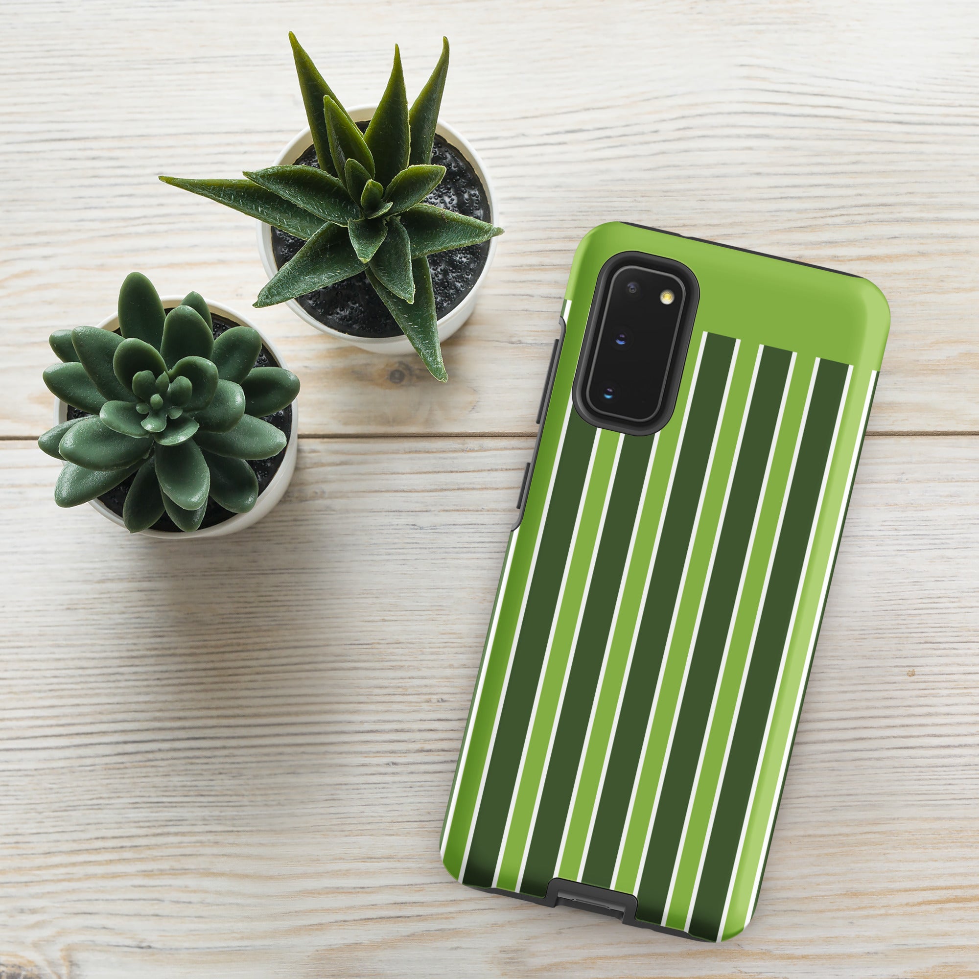 Green Stripe Tough case for Samsung® Matte Samsung Galaxy S20 Samsung Tough Phone Case Globally Fulfilled