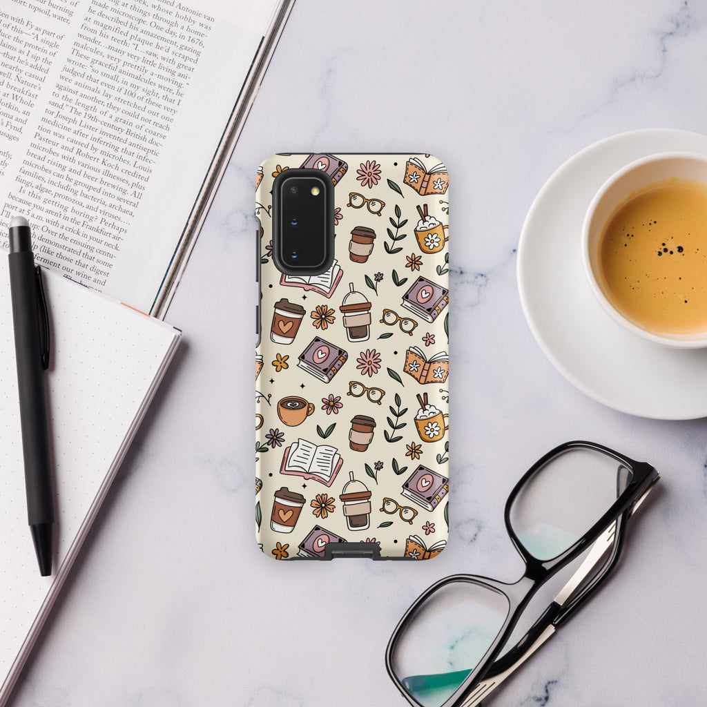 Books And Coffee Tough case for Samsung® Matte Samsung Galaxy S20 Samsung Tough Phone Case Coffee Globally Fulfilled Reading