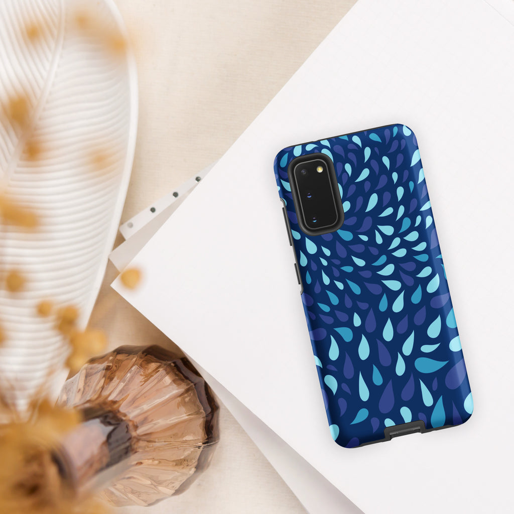Blue Raindrops Tough case for Samsung® Matte Samsung Galaxy S20 Samsung Tough Phone Case Globally Fulfilled