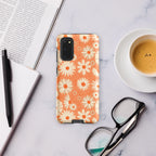 Daisies On Orange Tough case for Samsung® Matte Samsung Galaxy S20 Samsung Tough Phone Case Globally Fulfilled Plants