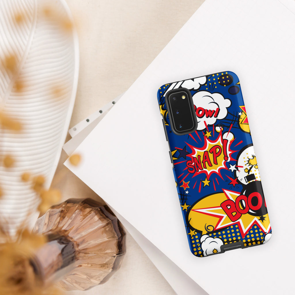 Comic Book Blue Tough case for Samsung® Matte Samsung Galaxy S20 Samsung Tough Phone Case comic Globally Fulfilled