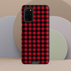 Red And Black Check Tough case for Samsung® Matte Samsung Galaxy S20 Plus Samsung Tough Phone Case Globally Fulfilled