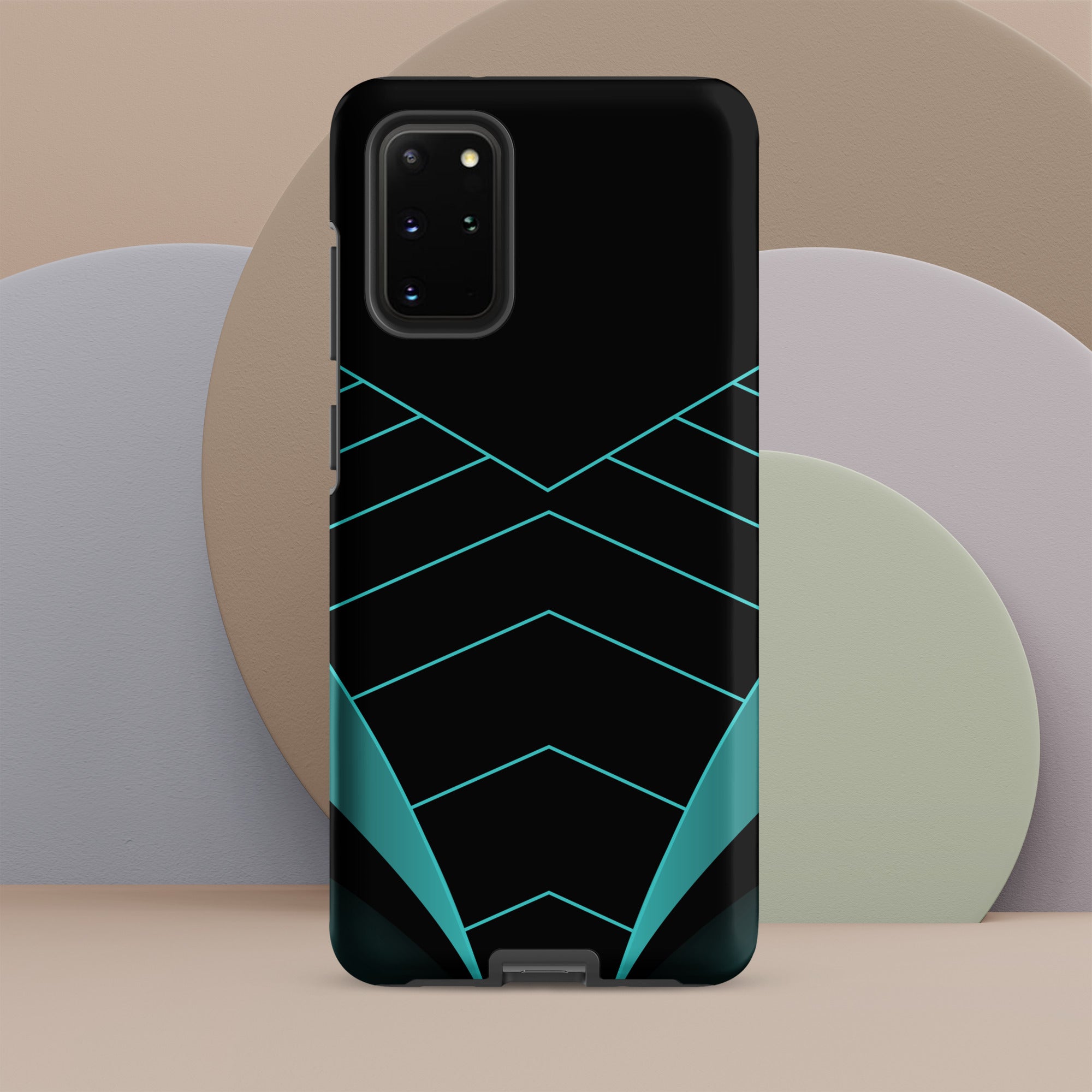 Teal Geometric Tough case for Samsung® Matte Samsung Galaxy S20 Plus Samsung Tough Phone Case Globally Fulfilled