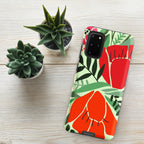 Red Flowers Tough case for Samsung® Matte Samsung Galaxy S20 Plus Samsung Tough Phone Case Globally Fulfilled Plants