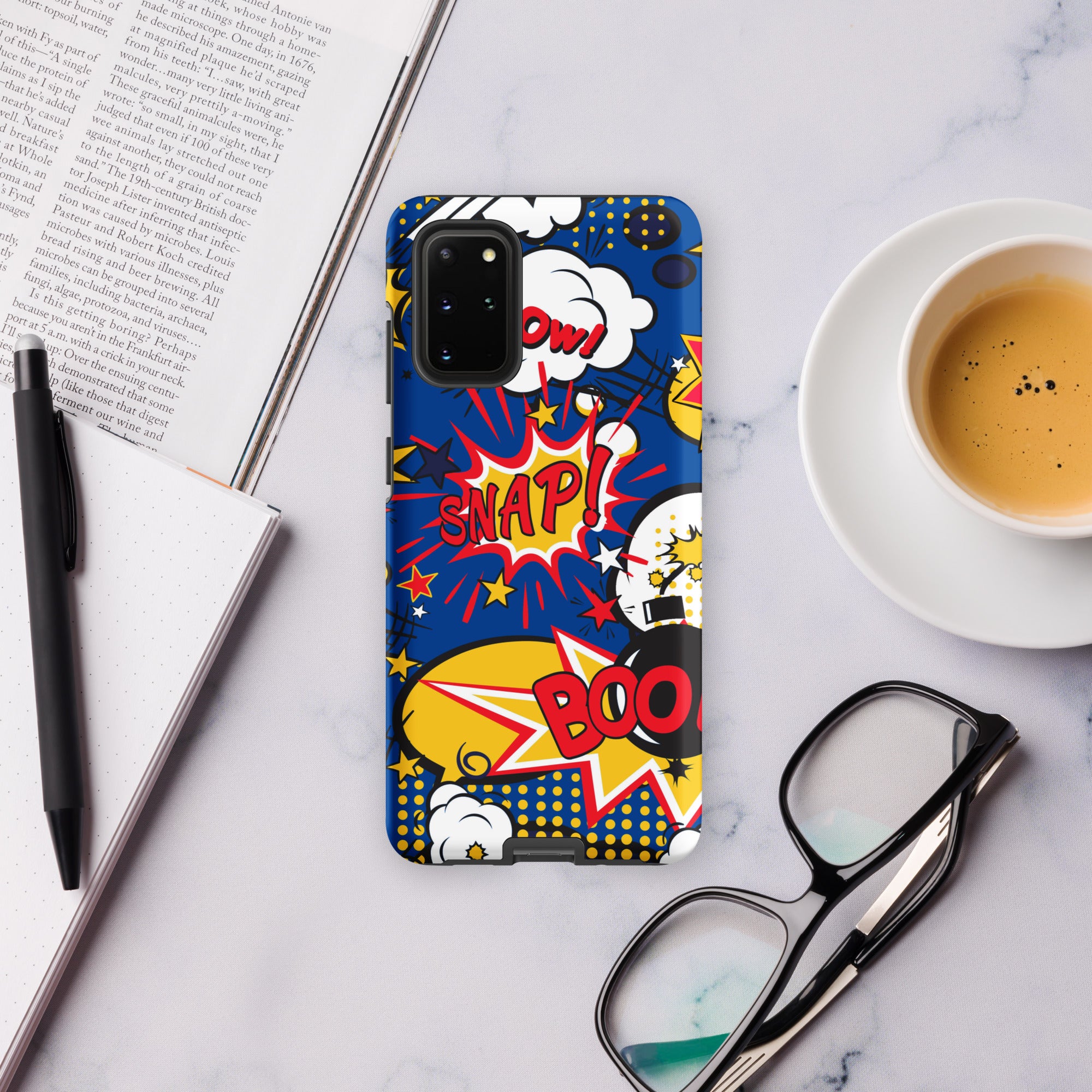 Comic Book Blue - Tough case for Samsung® Matte Samsung Galaxy S20 Plus Samsung Tough Phone Case comic Globally Fulfilled