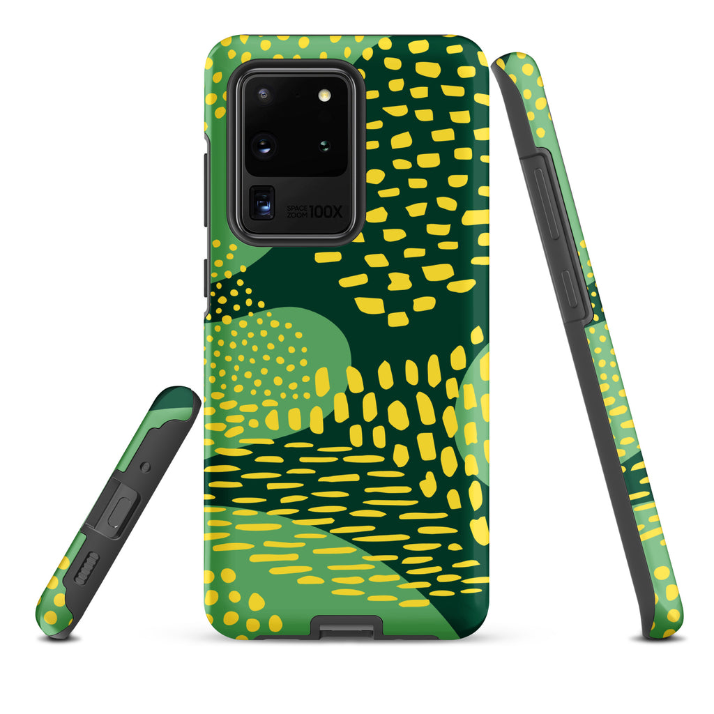 Green Swirl Tough case for Samsung® Matte Samsung Galaxy S20 Ultra Samsung Tough Phone Case Globally Fulfilled