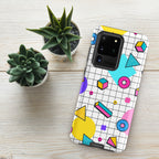 80's Grid - Tough case for Samsung® Matte Samsung Galaxy S20 Ultra Samsung Tough Phone Case Globally Fulfilled Retro