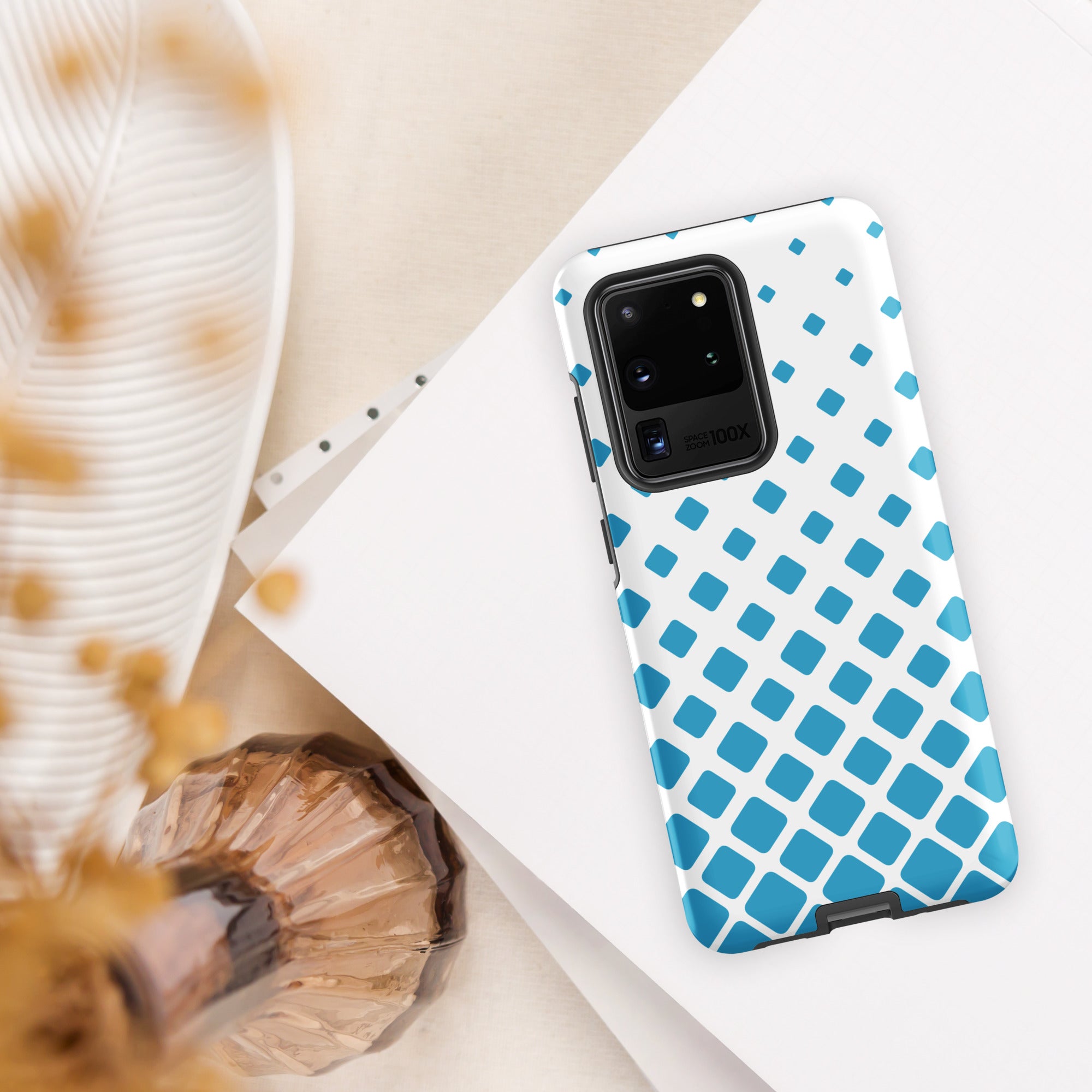 Blue Diamonds - Tough case for Samsung® Matte Samsung Galaxy S20 Ultra Samsung Tough Phone Case Globally Fulfilled