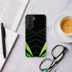 Green Geometric Tough case for Samsung® Matte Samsung Galaxy S21 FE Samsung Tough Phone Case Globally Fulfilled