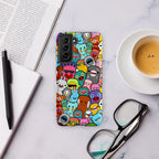 Happy Monsters Tough case for Samsung® Matte Samsung Galaxy S21 FE Samsung Tough Phone Case Globally Fulfilled Sci Fi