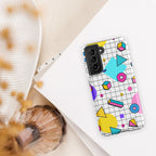 80's Grid - Tough case for Samsung® Matte Samsung Galaxy S21 Samsung Tough Phone Case Globally Fulfilled Retro