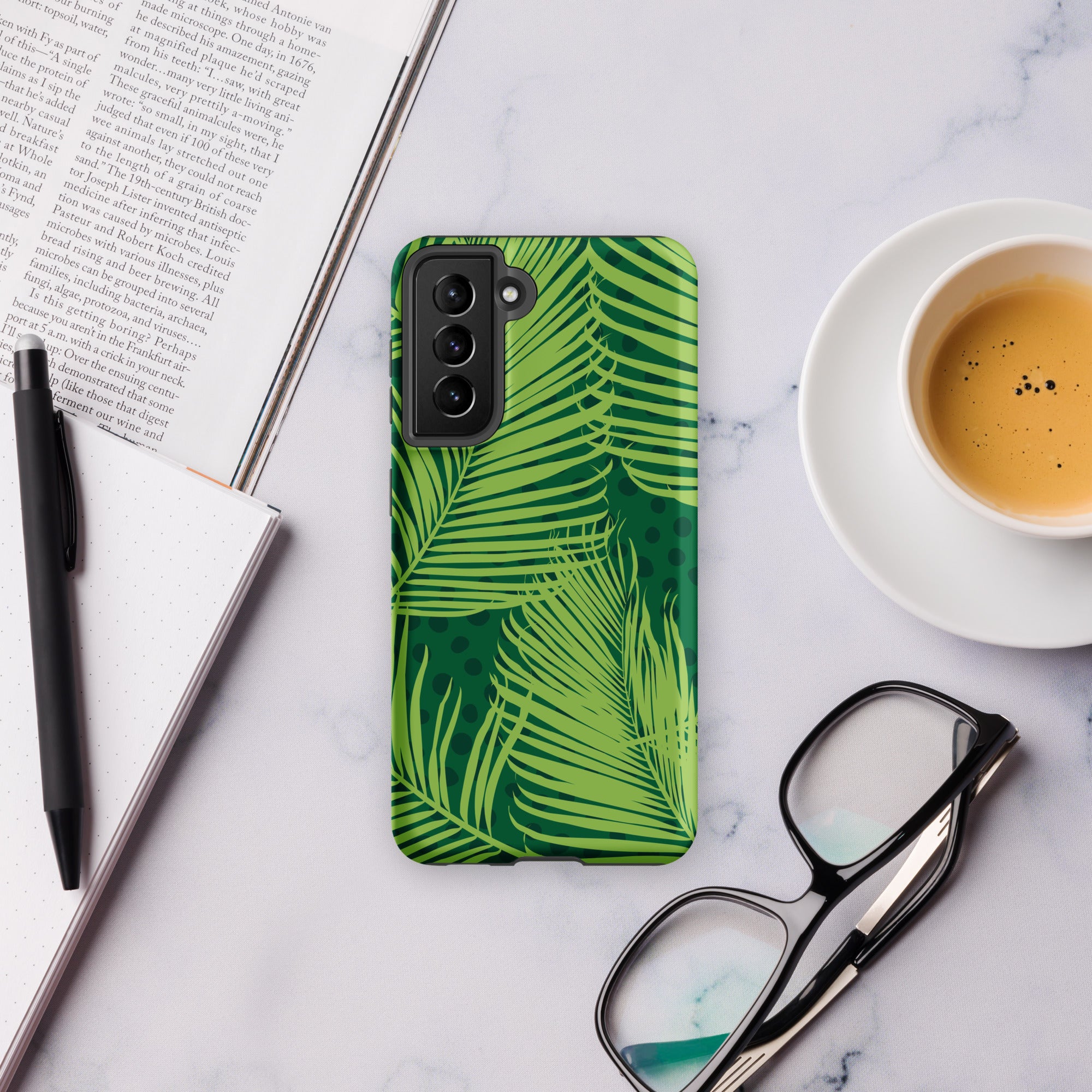 Palm Fronds - Tough case for Samsung® Matte Samsung Galaxy S21 Samsung Tough Phone Case Globally Fulfilled Plants