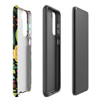 Bright Floral On Black Tough case for Samsung® Matte Samsung Galaxy S21 Plus Samsung Tough Phone Case Globally Fulfilled Plants