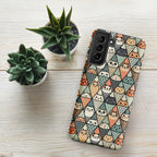 Diamond Cat Pattern Tough case for Samsung® Matte Samsung Galaxy S21 Plus Samsung Tough Phone Case animal Globally Fulfilled