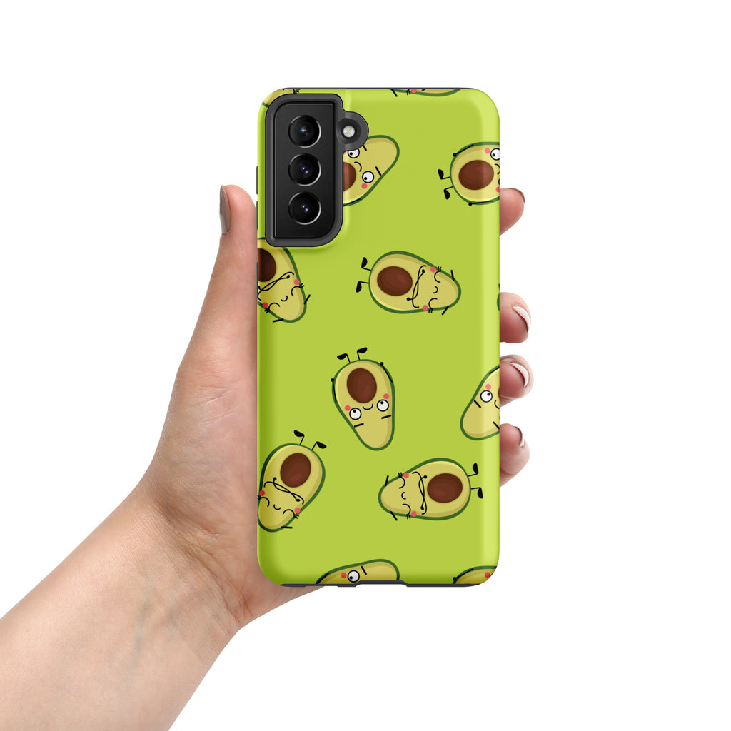 Avocado Characters Tough case for Samsung® Matte Samsung Galaxy S21 Plus Samsung Tough Phone Case Food Globally Fulfilled
