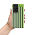 Green Stripe Tough case for Samsung® Matte Samsung Galaxy S21 Ultra Samsung Tough Phone Case Globally Fulfilled