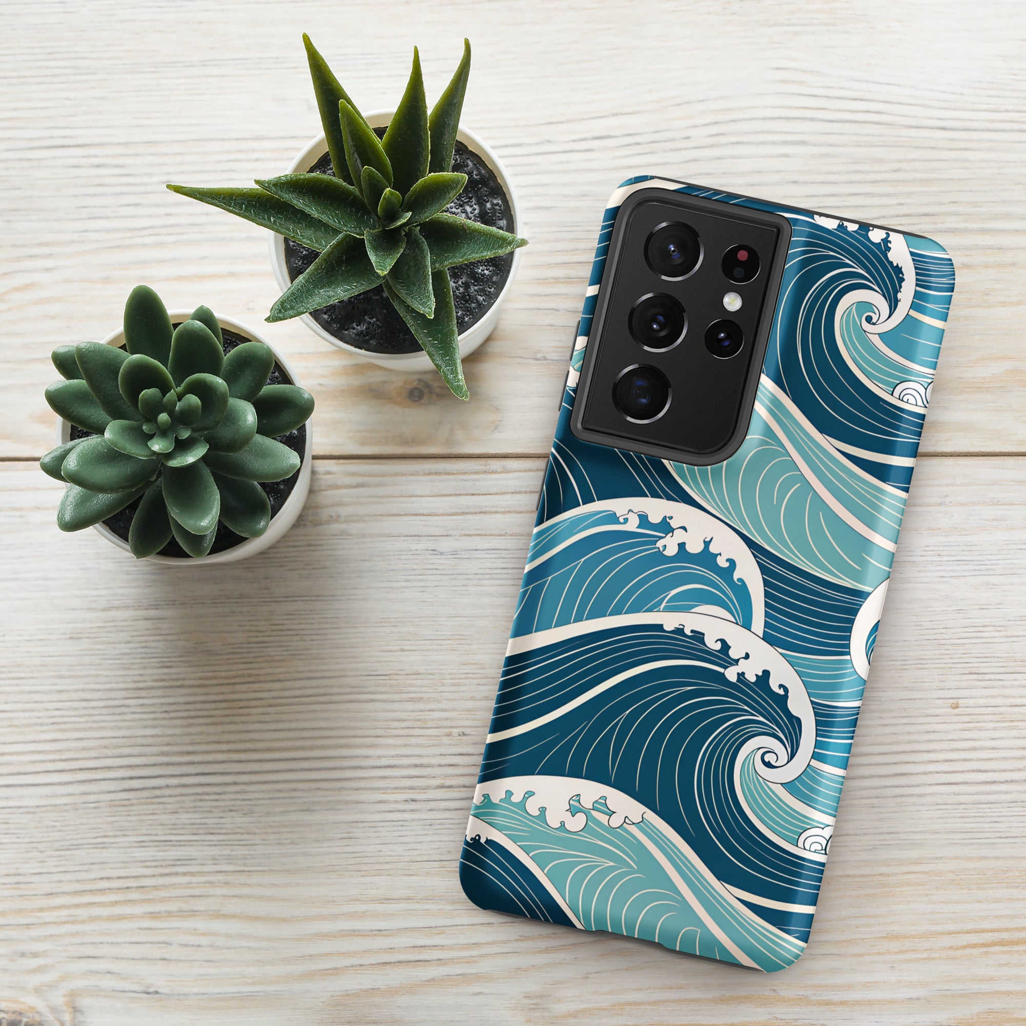 Ocean Waves Tough case for Samsung® Matte Samsung Galaxy S21 Ultra Samsung Tough Phone Case Globally Fulfilled Ocean Surf