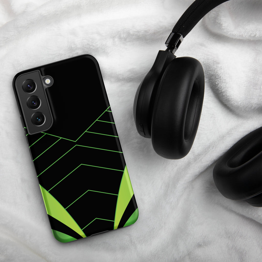 Green Geometric Tough case for Samsung® Matte Samsung Galaxy S22 Samsung Tough Phone Case Globally Fulfilled