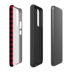 Red And Black Check Tough case for Samsung® Matte Samsung Galaxy S22 Plus Samsung Tough Phone Case Globally Fulfilled