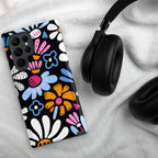 Graphic Flowers On Black Tough case for Samsung® Samsung Tough Phone Case Globally Fulfilled Plants