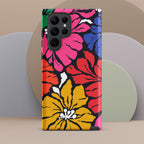 Bright And Bold Retro Flower Tough case for Samsung® Matte Samsung Galaxy S22 Ultra Samsung Tough Phone Case Globally Fulfilled Plants Retro