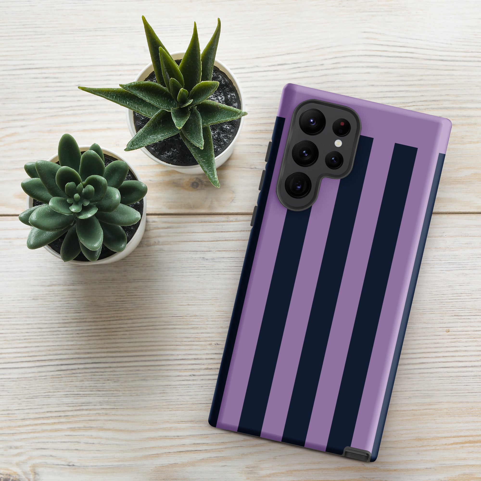 Purple Stripe Tough case for Samsung® Matte Samsung Galaxy S22 Ultra Samsung Tough Phone Case Globally Fulfilled