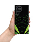 Green Geometric Tough case for Samsung® Matte Samsung Galaxy S22 Ultra Samsung Tough Phone Case Globally Fulfilled