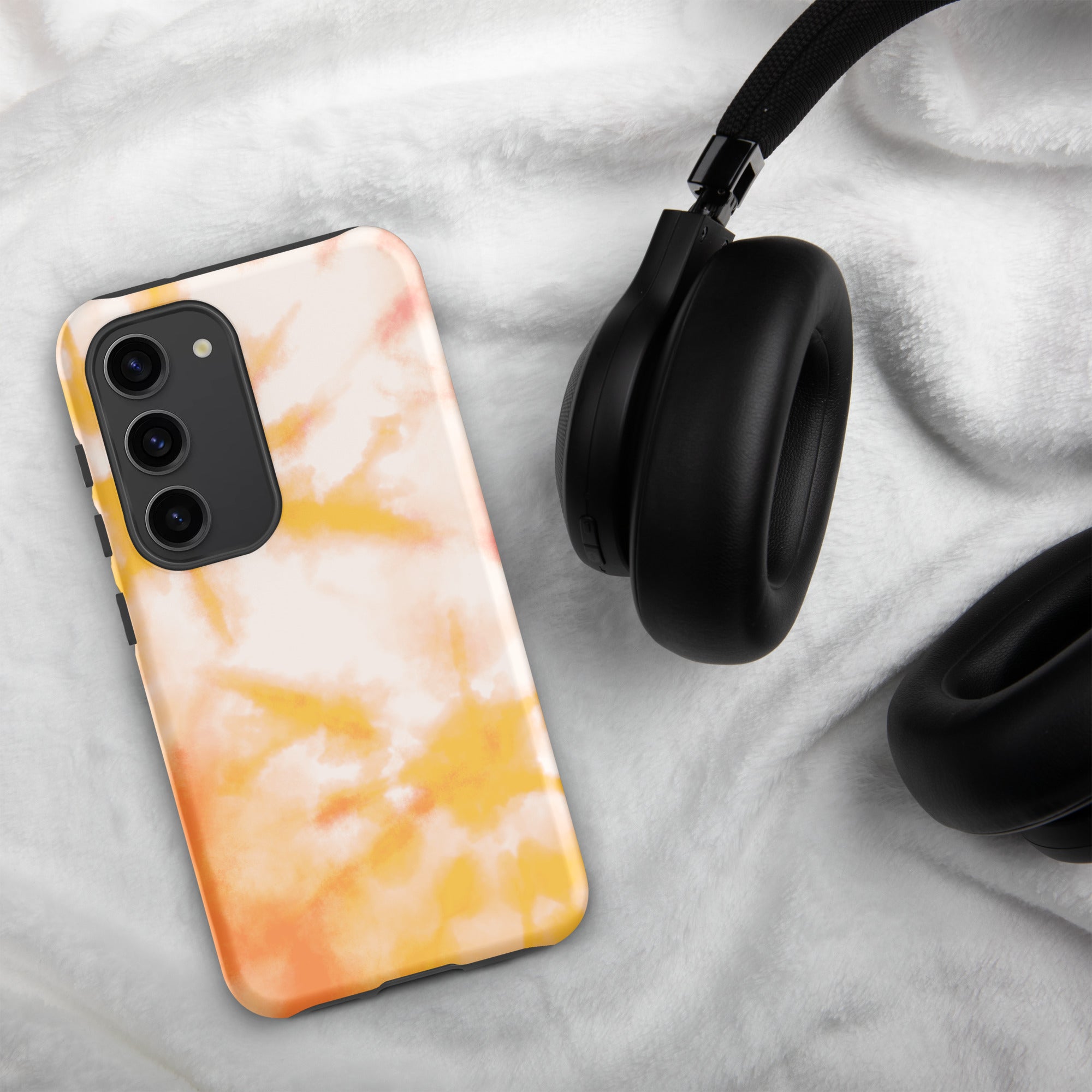 Pink And Orange Tie Dye Tough case for Samsung® Matte Samsung Galaxy S23 Samsung Tough Phone Case Globally Fulfilled