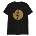 Treble Clef Short-Sleeve Unisex T-Shirt Black Music