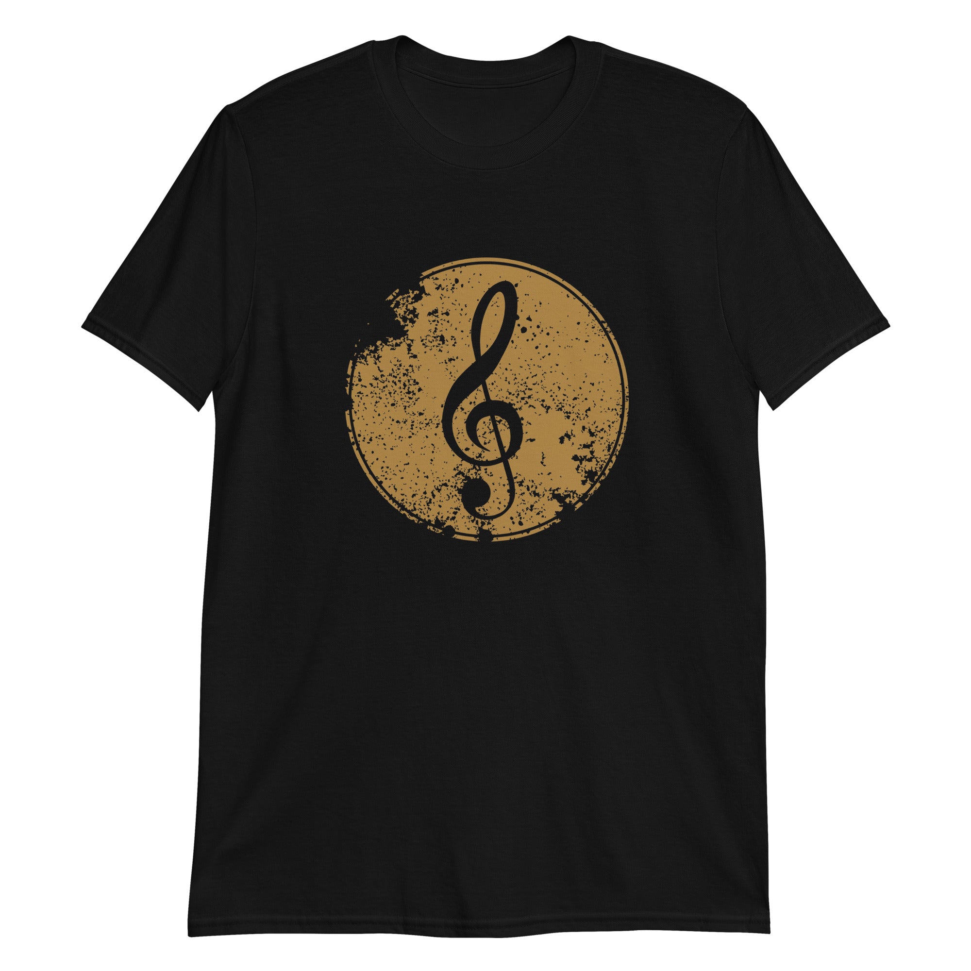Treble Clef - Short-Sleeve Unisex T-Shirt Black Music