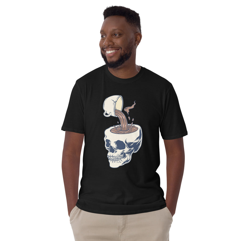 Coffee Skull - Short-Sleeve Unisex T-Shirt Unisex T-shirt Coffee Globally Fulfilled Printed Worldwide