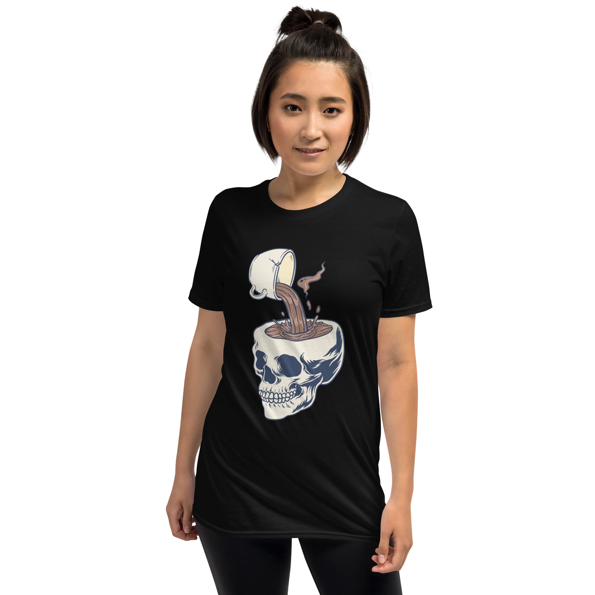 Coffee Skull - Short-Sleeve Unisex T-Shirt Unisex T-shirt Coffee Globally Fulfilled Printed Worldwide