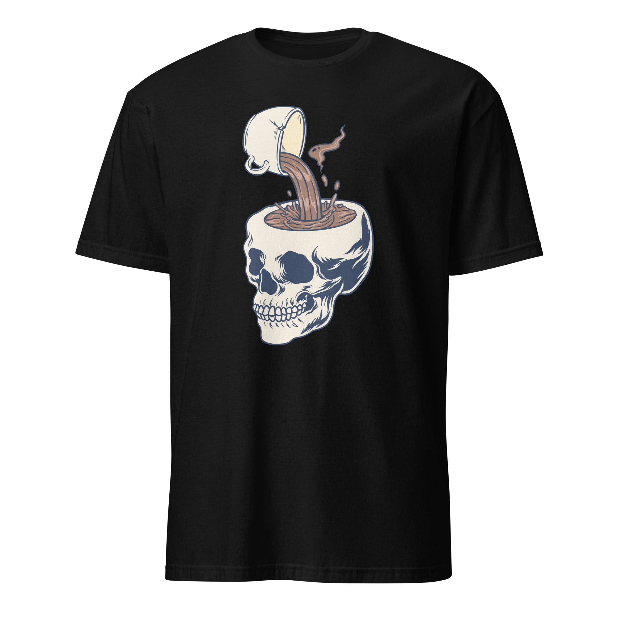Coffee Skull - Short-Sleeve Unisex T-Shirt Black Unisex T-shirt Coffee Globally Fulfilled Printed Worldwide