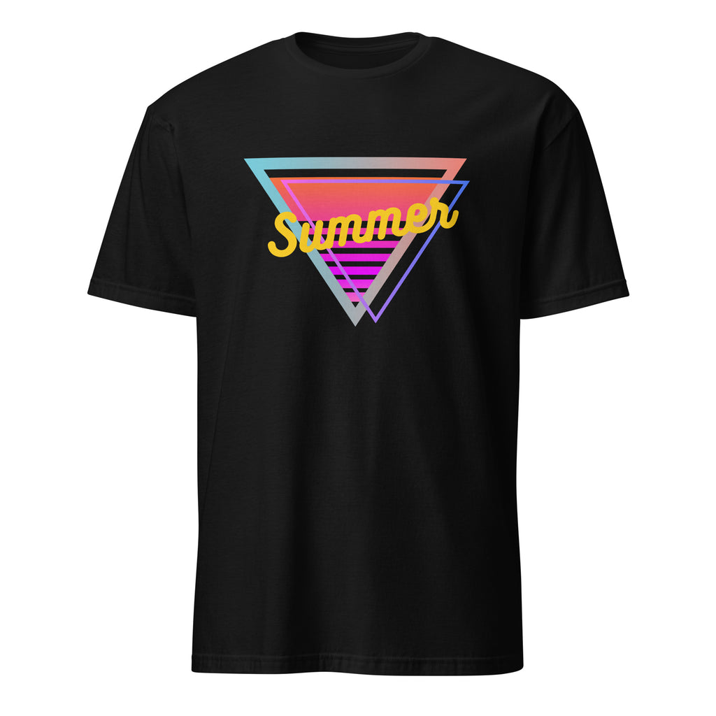 80's Summer - Short-Sleeve Unisex T-Shirt Black Unisex T-shirt Globally Fulfilled Printed Worldwide Retro Summer