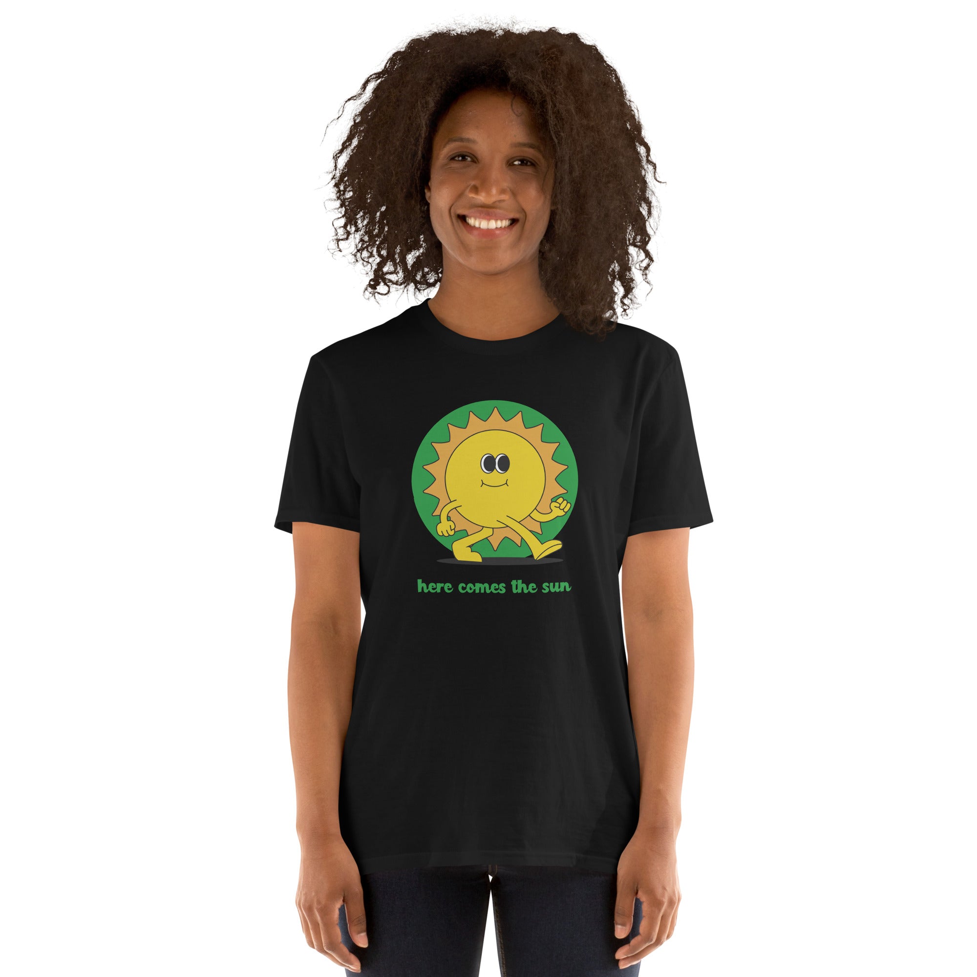Here Comes The Sun - Short-Sleeve Unisex T-Shirt Unisex T-shirt Globally Fulfilled Printed Worldwide Summer