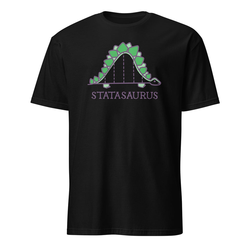 Statasaurus - Short-Sleeve Unisex T-Shirt Black Unisex T-shirt Animal Globally Fulfilled Maths Printed Worldwide