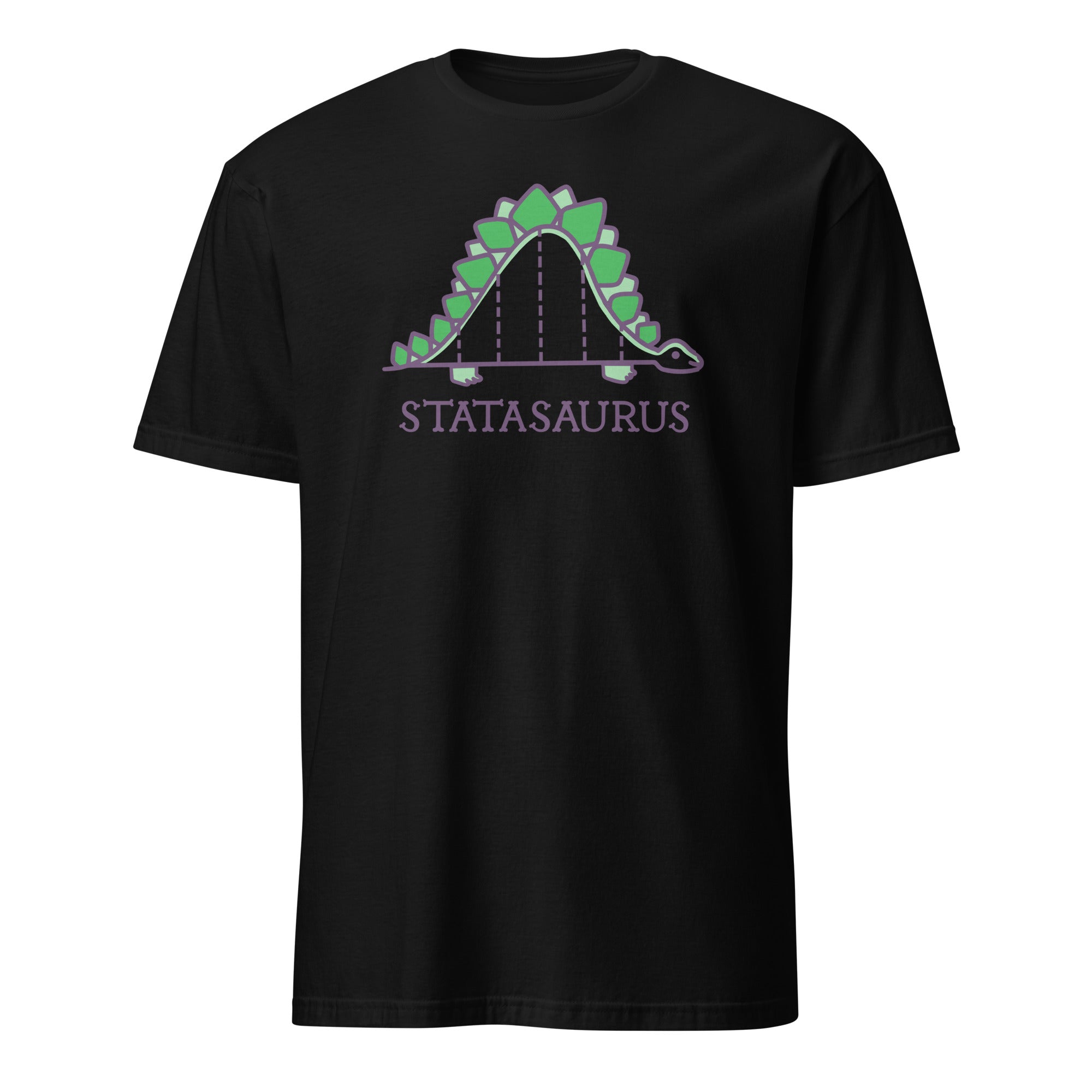 Statasaurus - Short-Sleeve Unisex T-Shirt Black Unisex T-shirt Animal Globally Fulfilled Maths Printed Worldwide