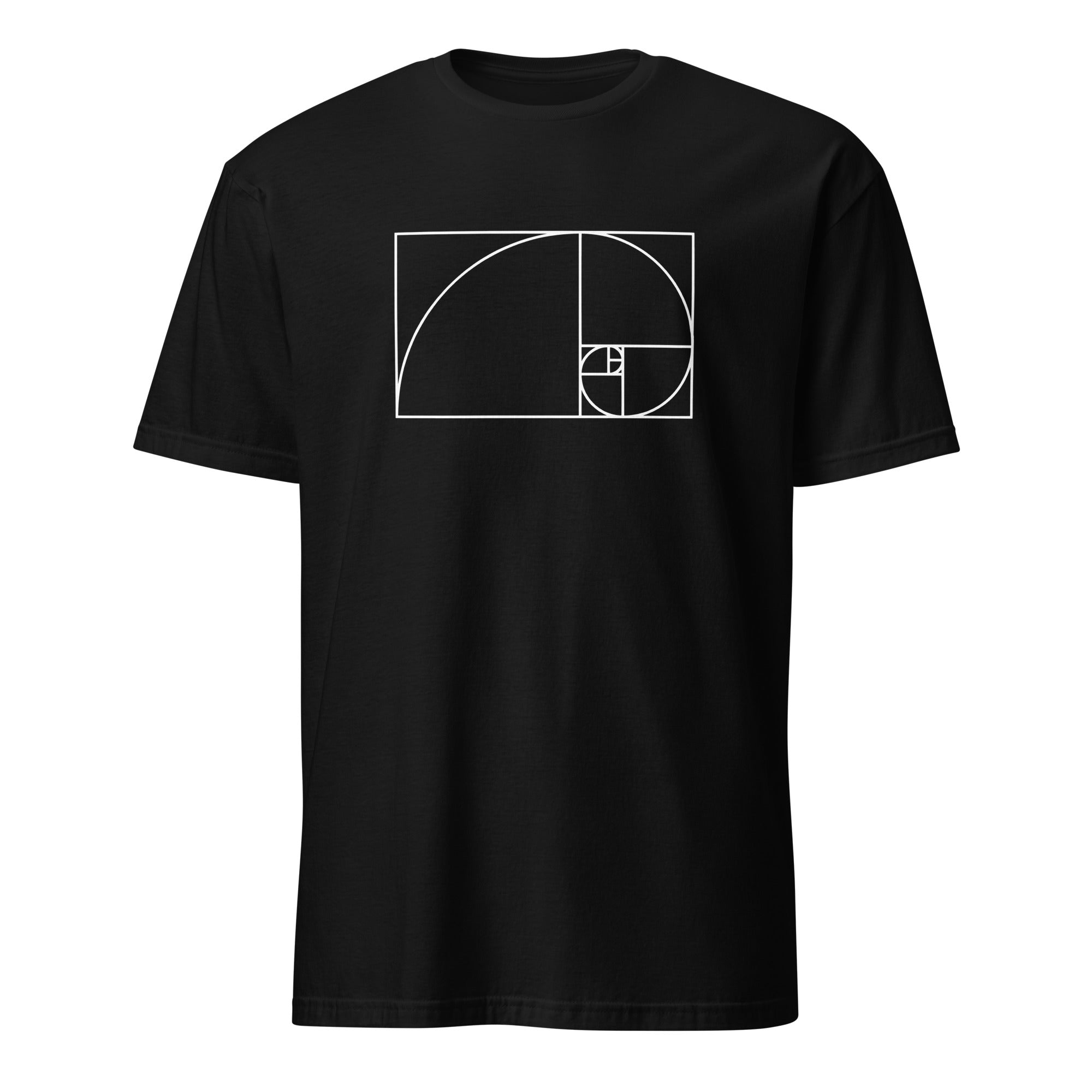 Fibonacci - Short-Sleeve Unisex T-Shirt Black Unisex T-shirt Globally Fulfilled Maths Printed Worldwide Science