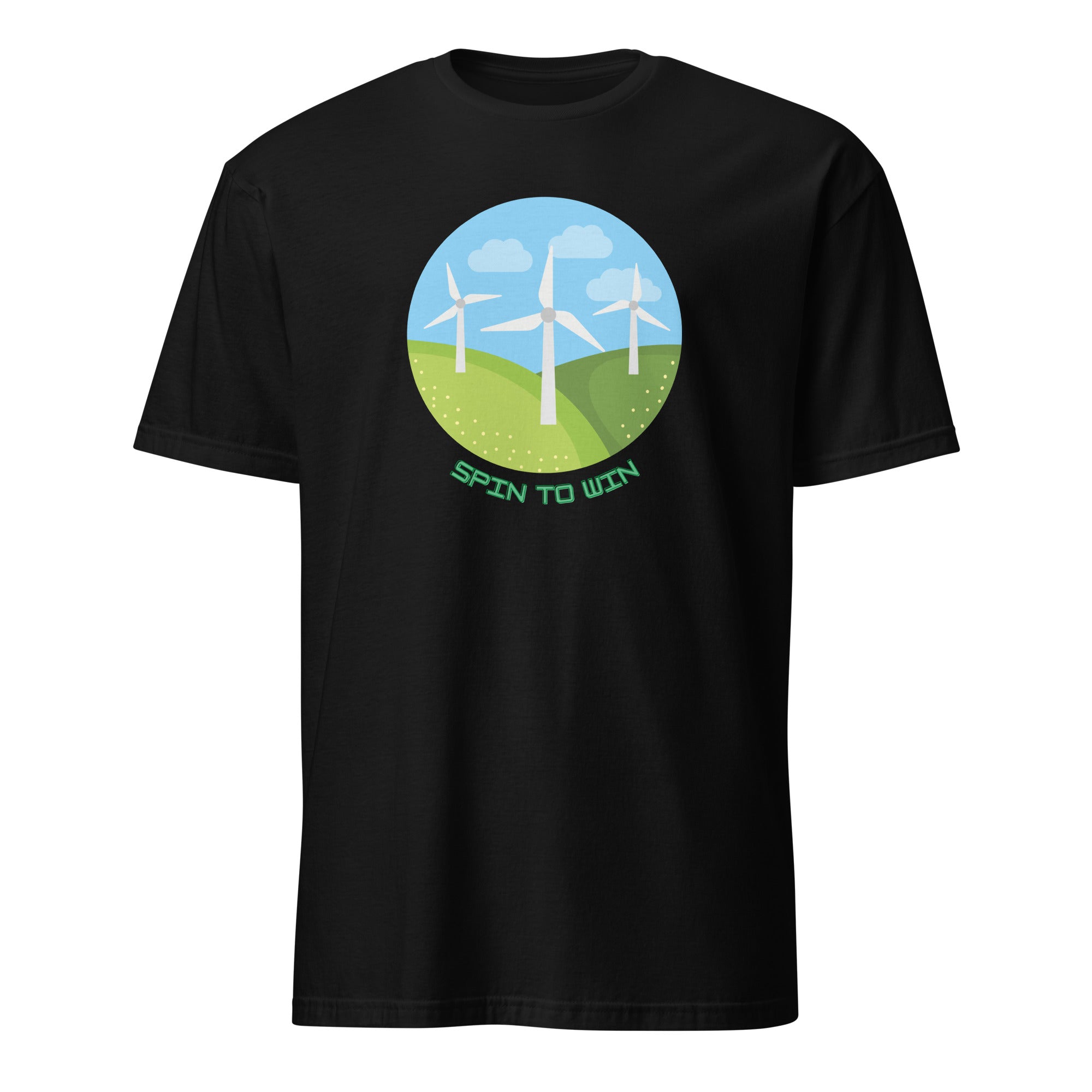 Spin To Win - Short-Sleeve Unisex T-Shirt Black Unisex T-shirt Environment Globally Fulfilled Printed Worldwide