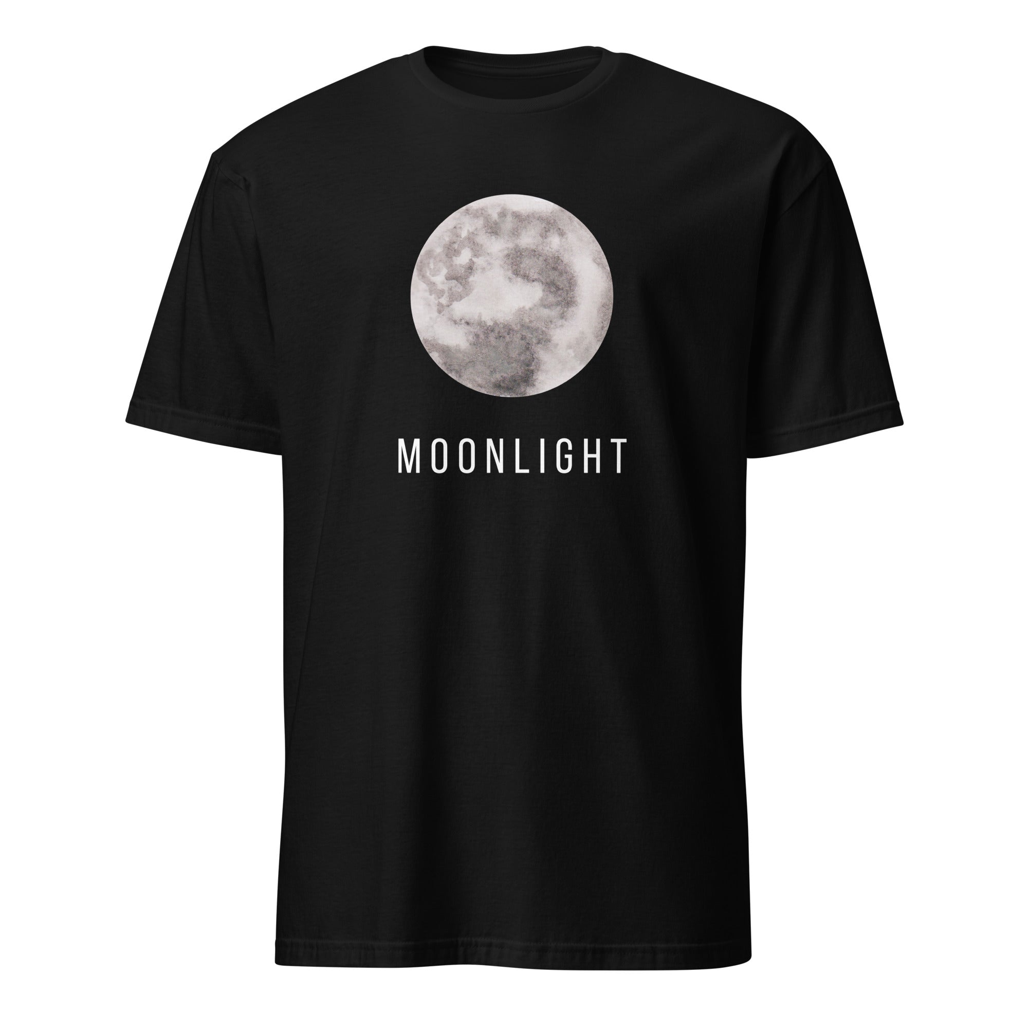 Moonlight - Short-Sleeve Unisex T-Shirt Black Unisex T-shirt Globally Fulfilled Printed Worldwide Space